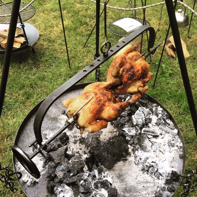 Forged Hanging Spit - Campfire Cookshop