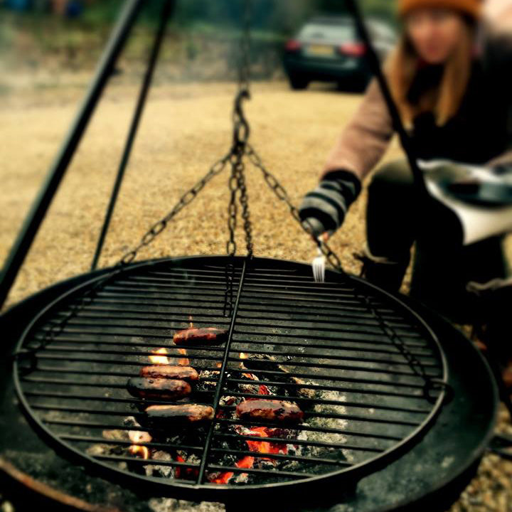 Large Rimmed Hanging Grill - Campfire Cookshop